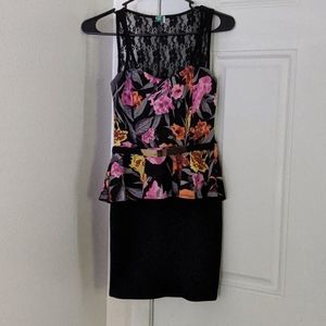 Black and floral dress